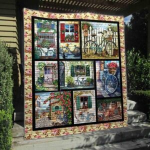 Floral Bicycles Quilt Blanket Ylh5  Quilt